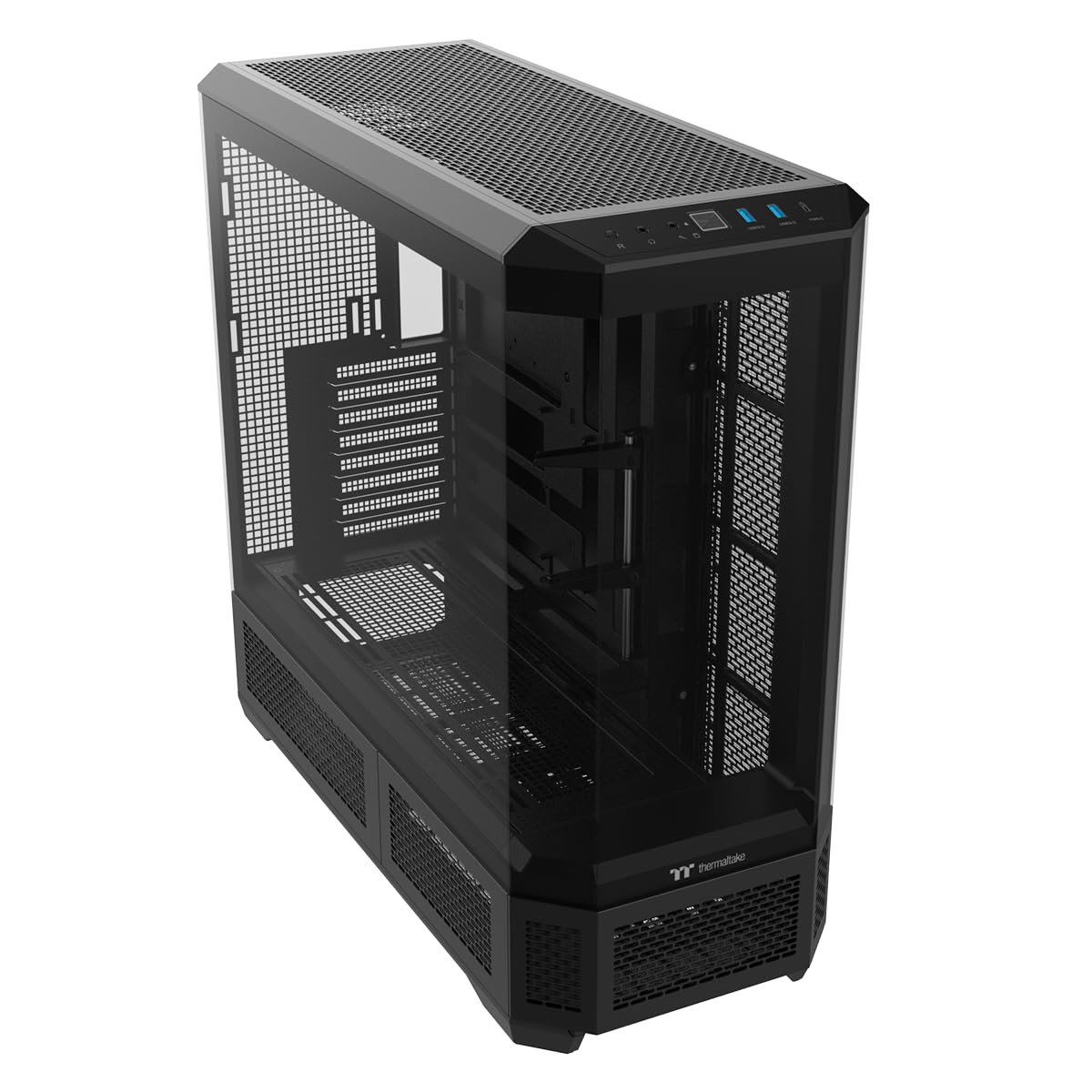 Thermaltake View 600 TG; Full Tower; 420mm Radiator Support; 480mm GPU Clearance; Hidden Connector Support; Rotatable PCIe Slots; 220mm PSU Clearance; Mint Strawberry; CA-11H-00FLWN-00