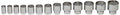 Wright Tool 1/2" Dr., 13 Pc. 8 Pt. Socket Set, 7/16" - 1-1/4"