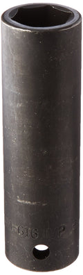 Williams JHWWS-1419RC SUPERTORQUE 19-Piece 1/2-Inch Drive SAE Deep Impact 6 Point Socket Set, Black Industrial Finish, Designed for Maximum Engagement on 6-Point Fasteners