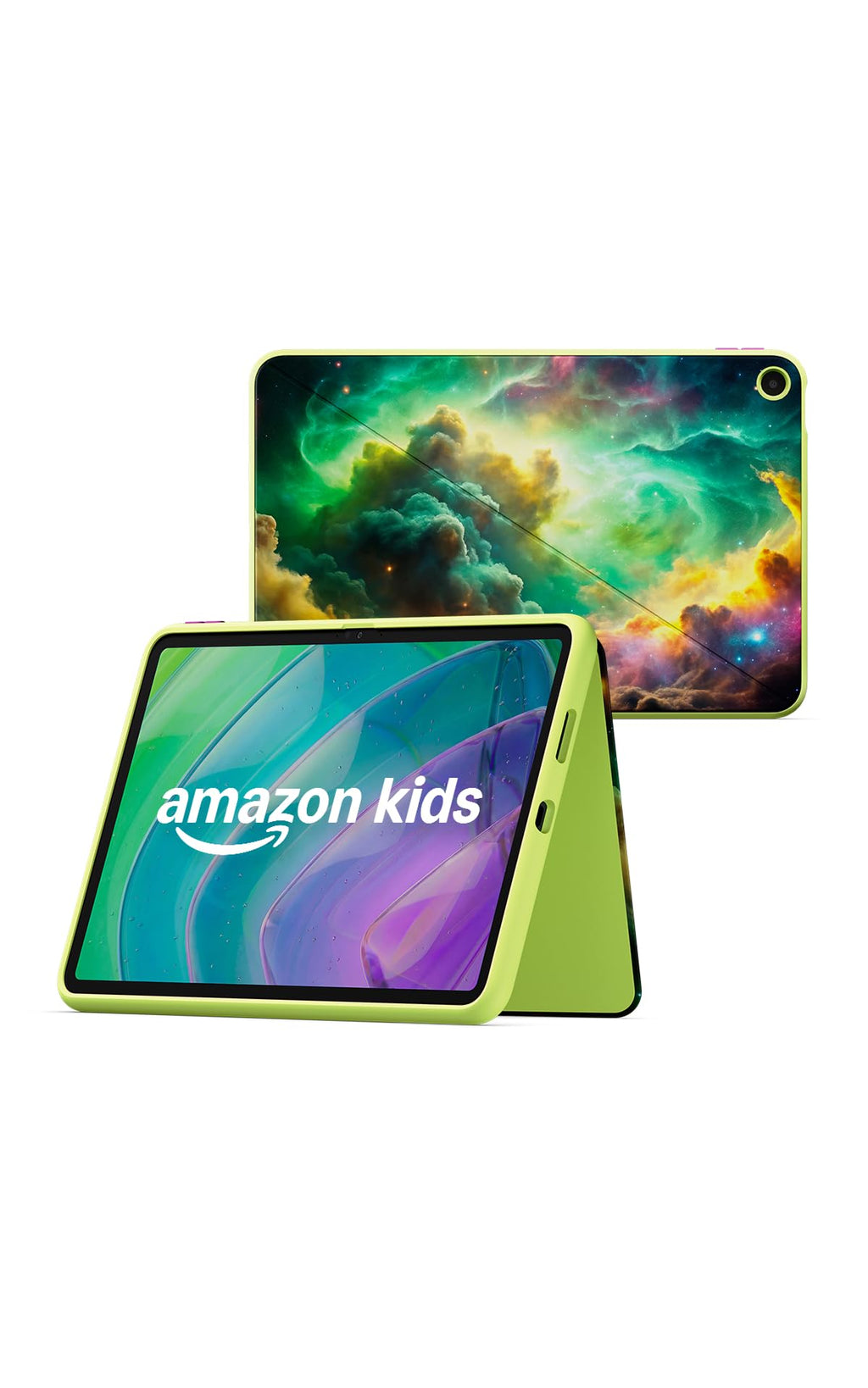 Amazon Kids Tablet 11 (newest model), Ages 6-12, 11" 2.5K display, 8GB RAM, Includes 1-year Kids+ content subscription, Parental controls, and Stellar Swirl slim hard case