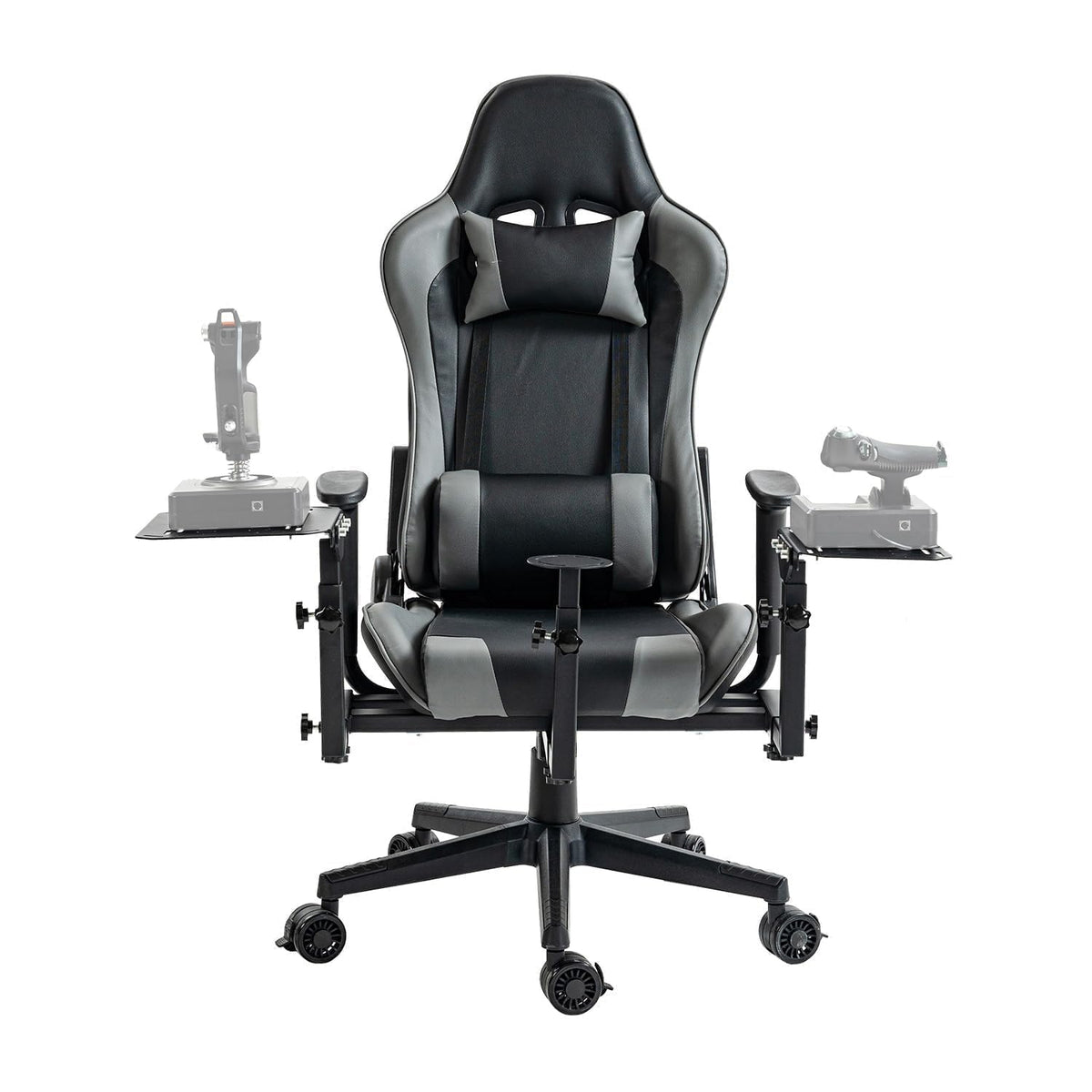 Removable Flight Simulator Cockpit with Racing Seat Compatible with Logitech G25 G27 G920 G923,for Thrustmaster T300RS TX A10C Metal Warthog Gear,for Fanatec,Detachable Simulation Stand