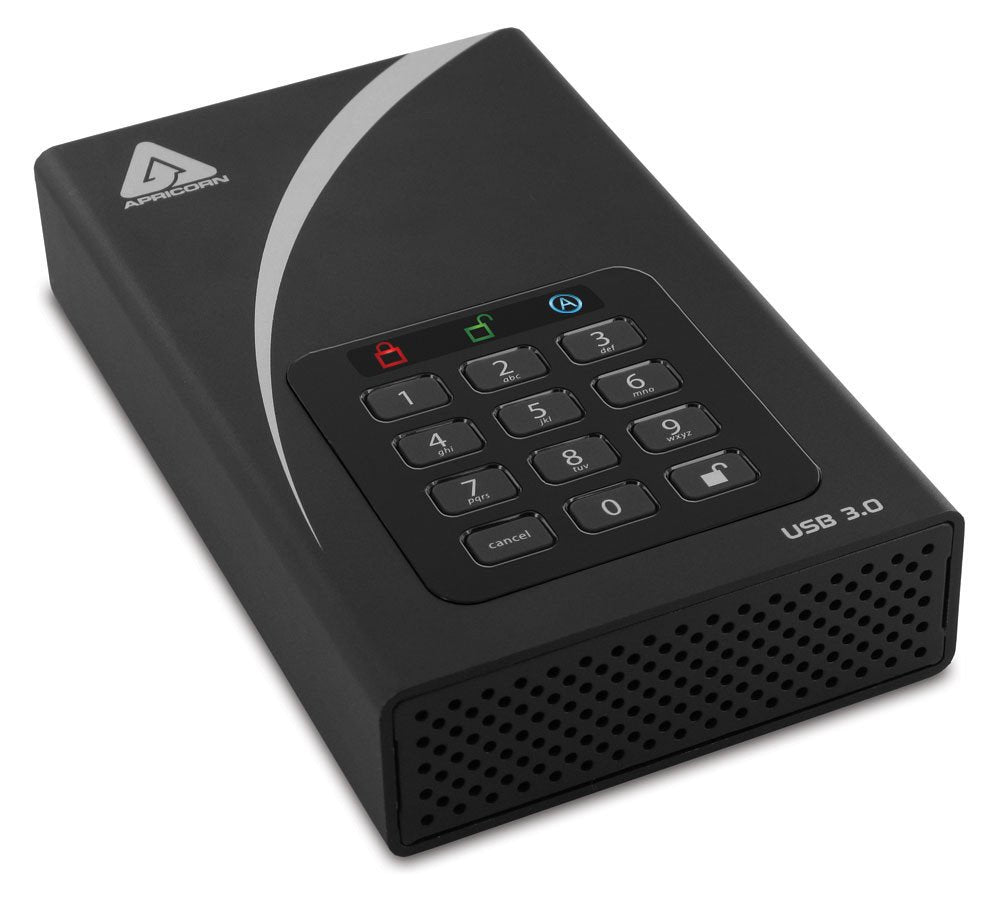 Apricorn 16TB Aegis Padlock DT 256-Bit Encrypted USB 3.0 Hard Drive (ADT-3PL256-16TB)