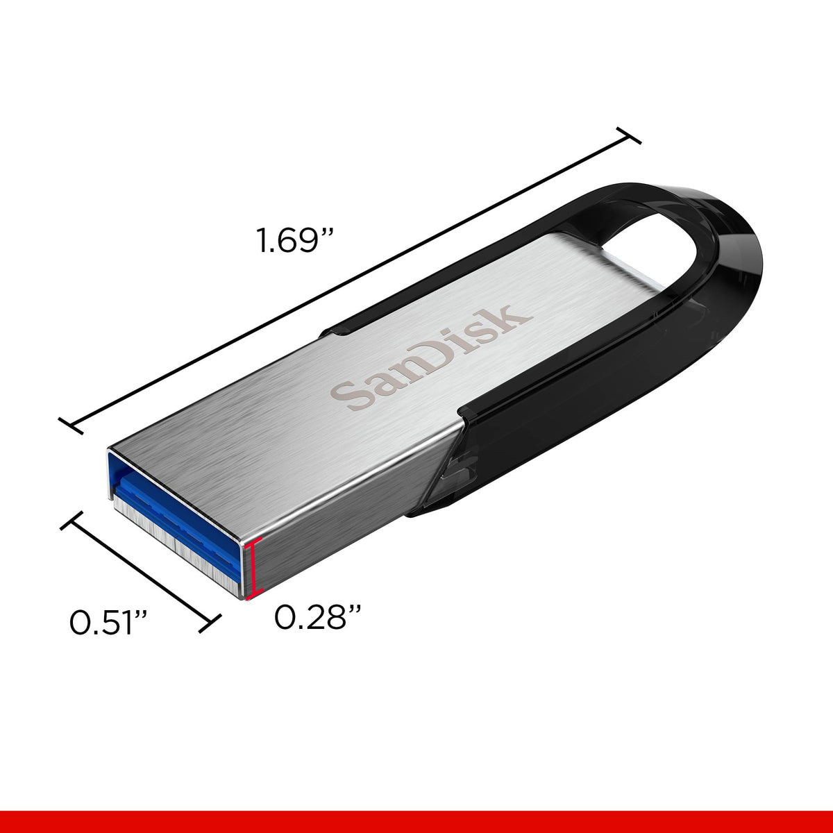 SANDISK 1TB Ultra Flair, USB-A Flash Drive, Up to 150MB/s Read Speeds