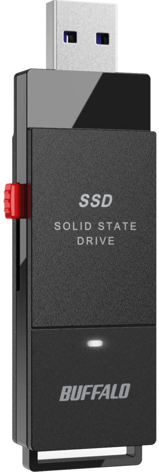 BUFFALO External SSD 500GB - Compatible with PS4 / PS5 / Windows/Mac - USB-C - USB-A - USB 3.2 - External Solid State Drive - ‎SSD-PG500U3B