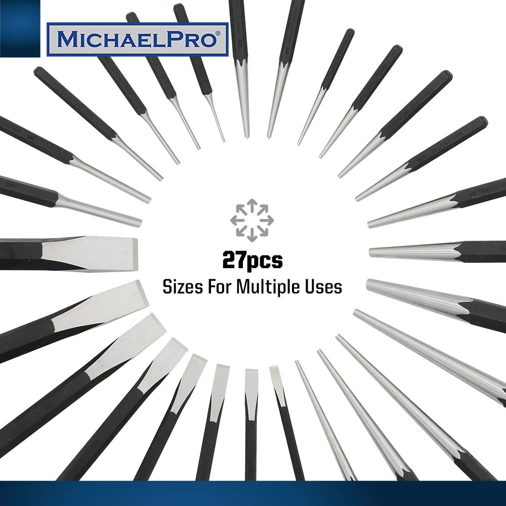 MichaelPro Punch and Chisel Set With Center