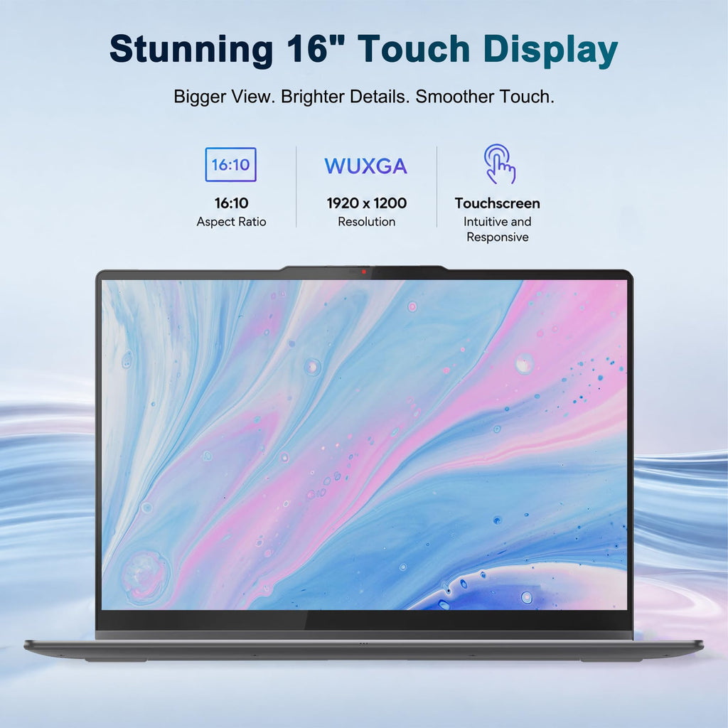 Lenovo Yoga 7 2-in-1 AI Laptop 16" WUXGA Touch Intel 8-core Ultra 7 256V (Up to 47 NPU Tops) 16GB DDR5 1TB SSD WiFi7 Fingerprint Backlit for Creator Business Professional Win11 Pro ICP Accessory