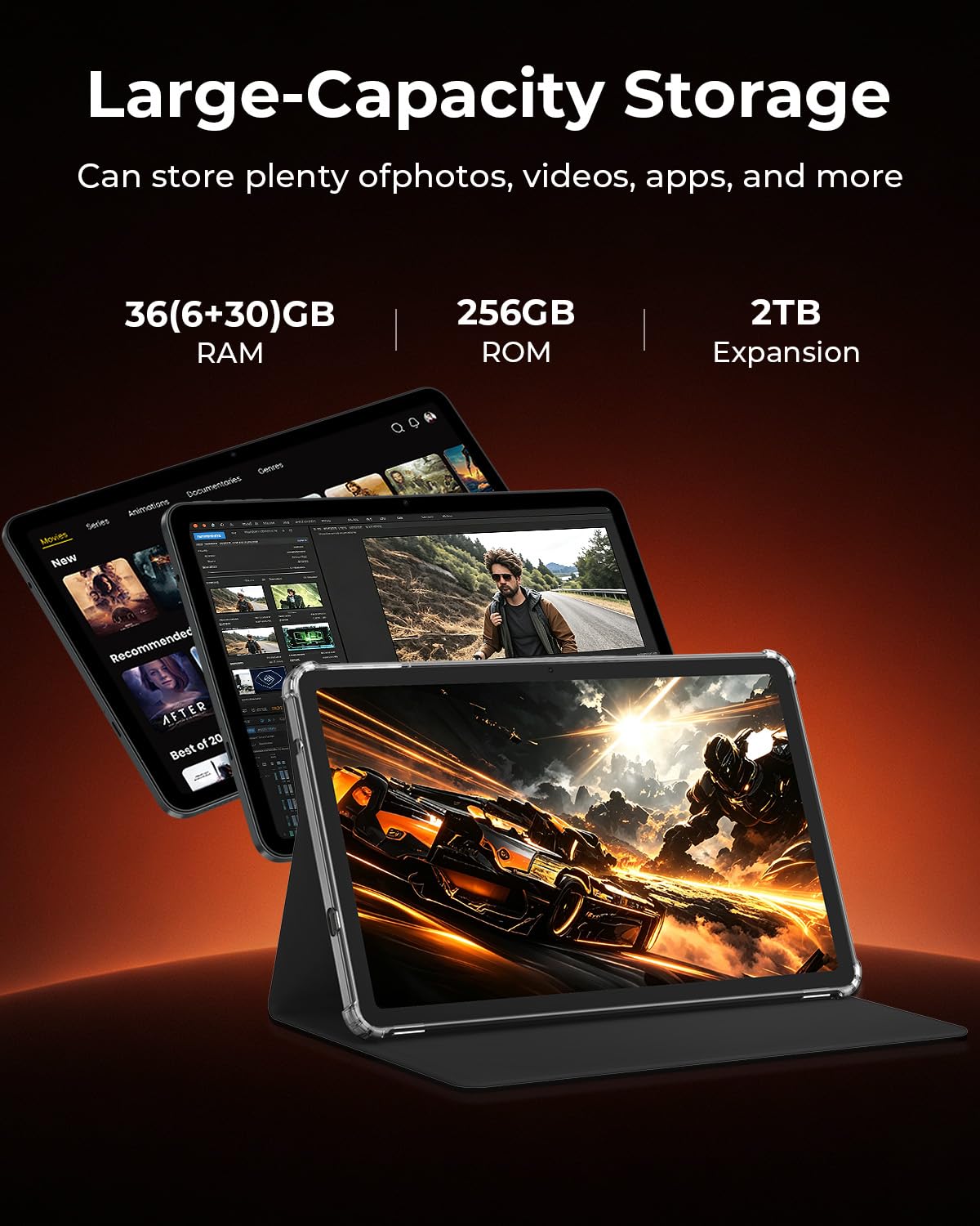 HNVHNV 13.4 inch Android 16 Tablet with Gemini AI, T7300 Octa-Core