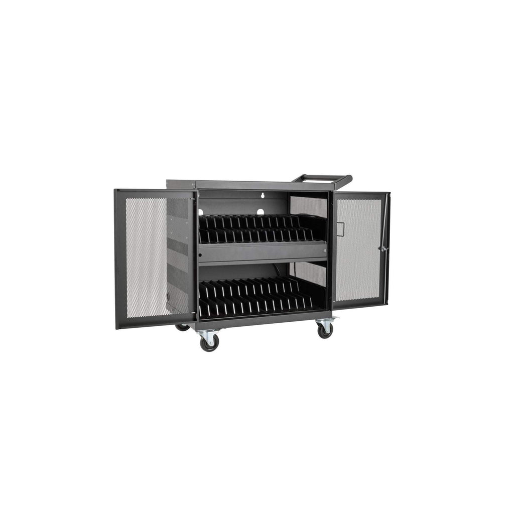 Tripp Lite 48-Port AC Mobile Charging Cart Storage Station for Chromebooks, iPads, Laptops, Tablets, Black (CSC48AC)