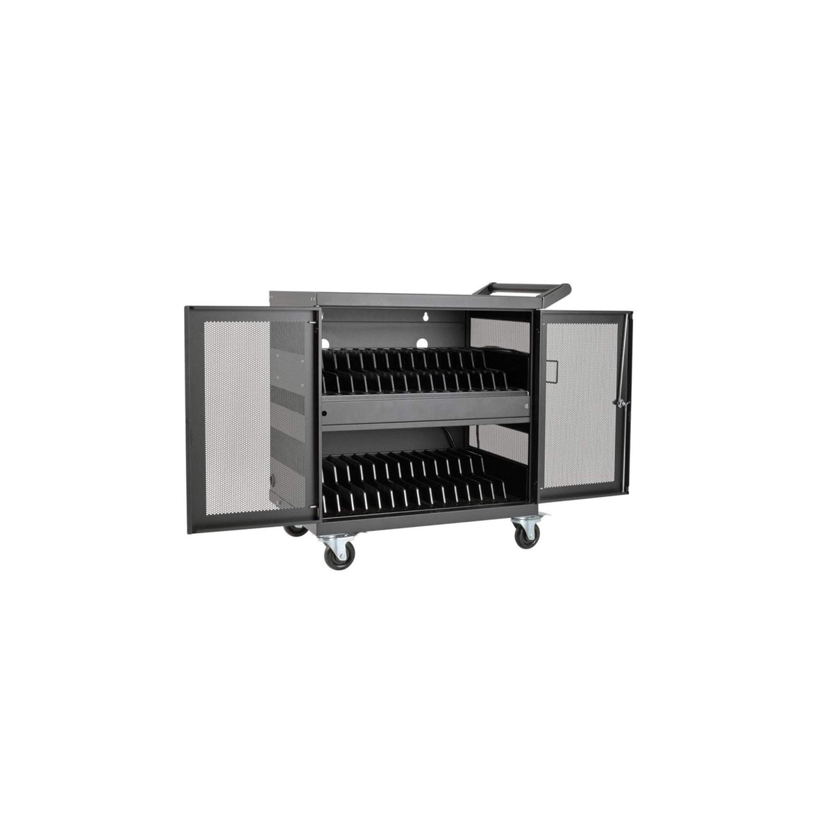 Tripp Lite 48-Port AC Mobile Charging Cart Storage Station for Chromebooks, iPads, Laptops, Tablets, Black (CSC48AC)