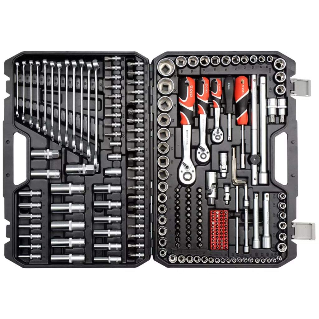 Yato YT-38841 216-Piece Socket Spanner Set – 1/4 Inch, 3/8 Inch and 1/2 Inch