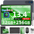 Android 16 Tablet with Keyboard - 13 inch Tablet with 32GB+256GB+2TB Expand