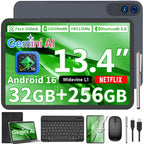 Android 16 Tablet with Keyboard - 13 inch Tablet with 32GB+256GB+2TB Expand