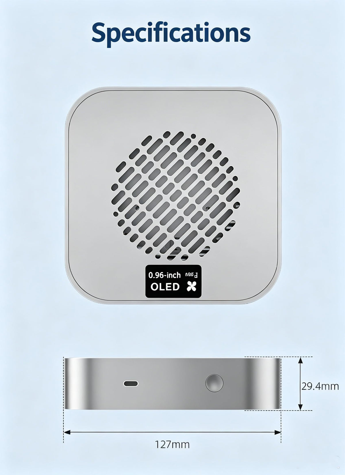 30W OLED Semi-Cooler for Mac Studio & M4 Mac mini