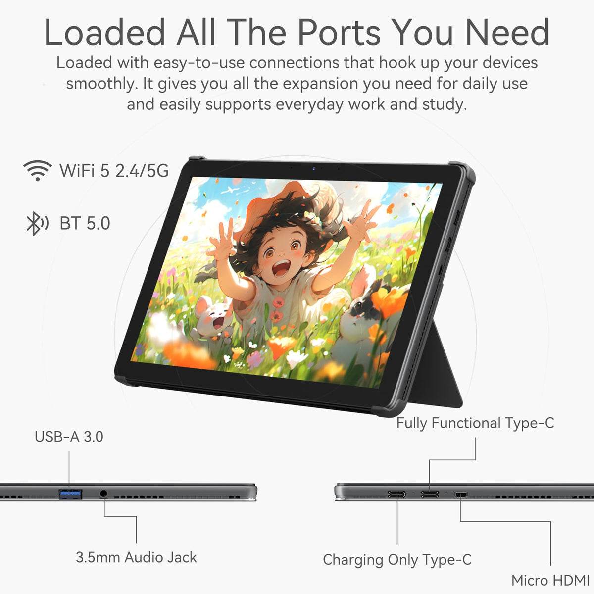 2 in 1 Laptop Computer Win 11 Pro Office for Home Student Business