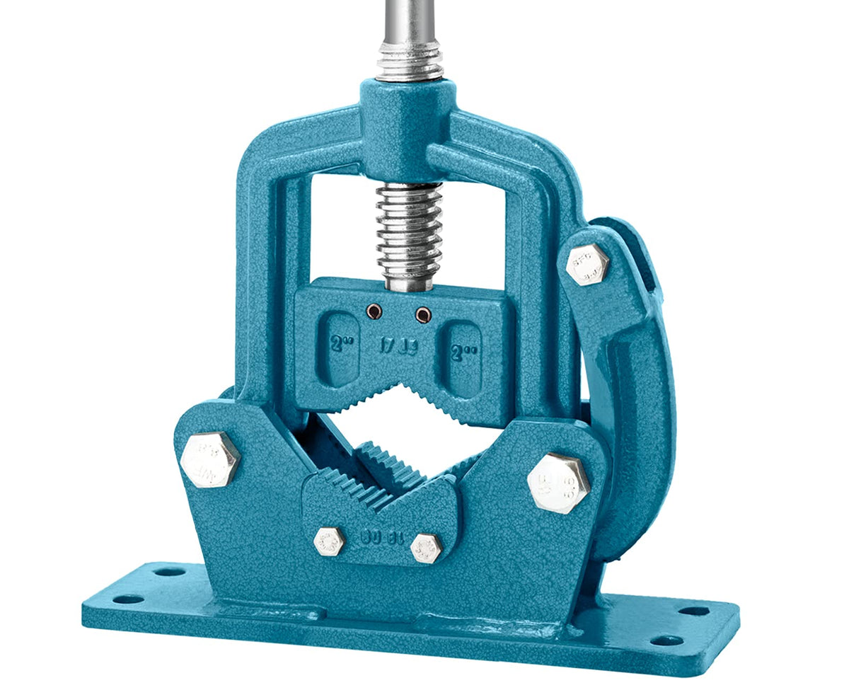 KANCA-PV-3 Fold-Out Pipe Vise, Strong Drop-Forged Bench Vise 3'' Capacity, Ideal for Repetitive Clamping of Pipe-Work, Pipe Plumbing Vise Tools, Blue Colour