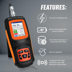 Gauss Meter, ±2% Accuracy Magnetometer, High Precision Industrial 0-2500mT Tesla Meter, Rechargeable Gaussmeter with Hall Probe, EMI & Surface Magnetic Field Tester, Data Storage