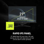 msi MAG 274QF E20 27-inch 2560 x 1440 (WQHD) Gaming Monitor, 200Hz, AMD FreeSync Premium, NVIDIA G-SYNC Compatible, HDR Ready, HDMI, VGA Port, VESA, Tilt, 0.5ms, Black