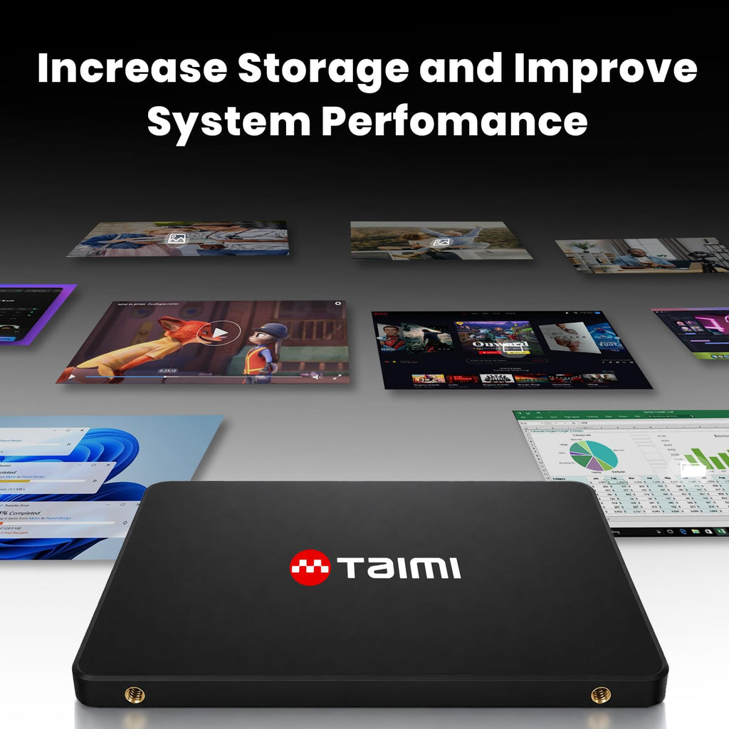 TAIMI 1TB 2.5 Inch SSD SATA III Internal Solid State Drive - Up to 550MB/s, 3D NAND TLC, High-Speed Storage Upgrade for Laptop, Desktop, PC (1, TB)