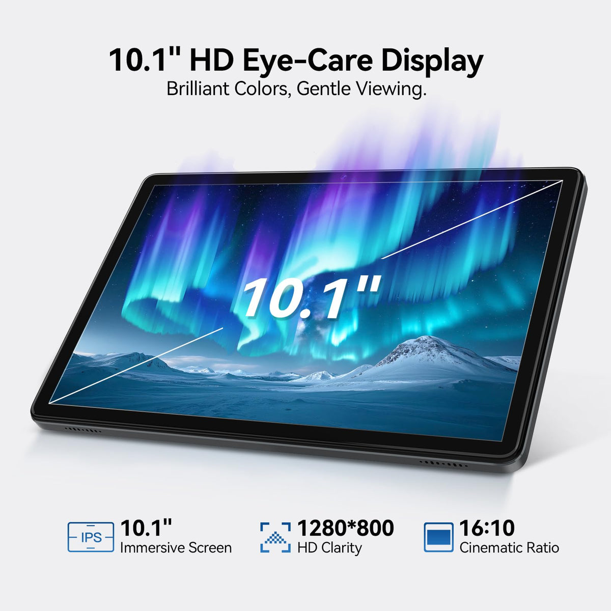 10.1 Inch Android 16 Tablet, 12GB + 64GB, Helio G80 for Home Use, WiFi
