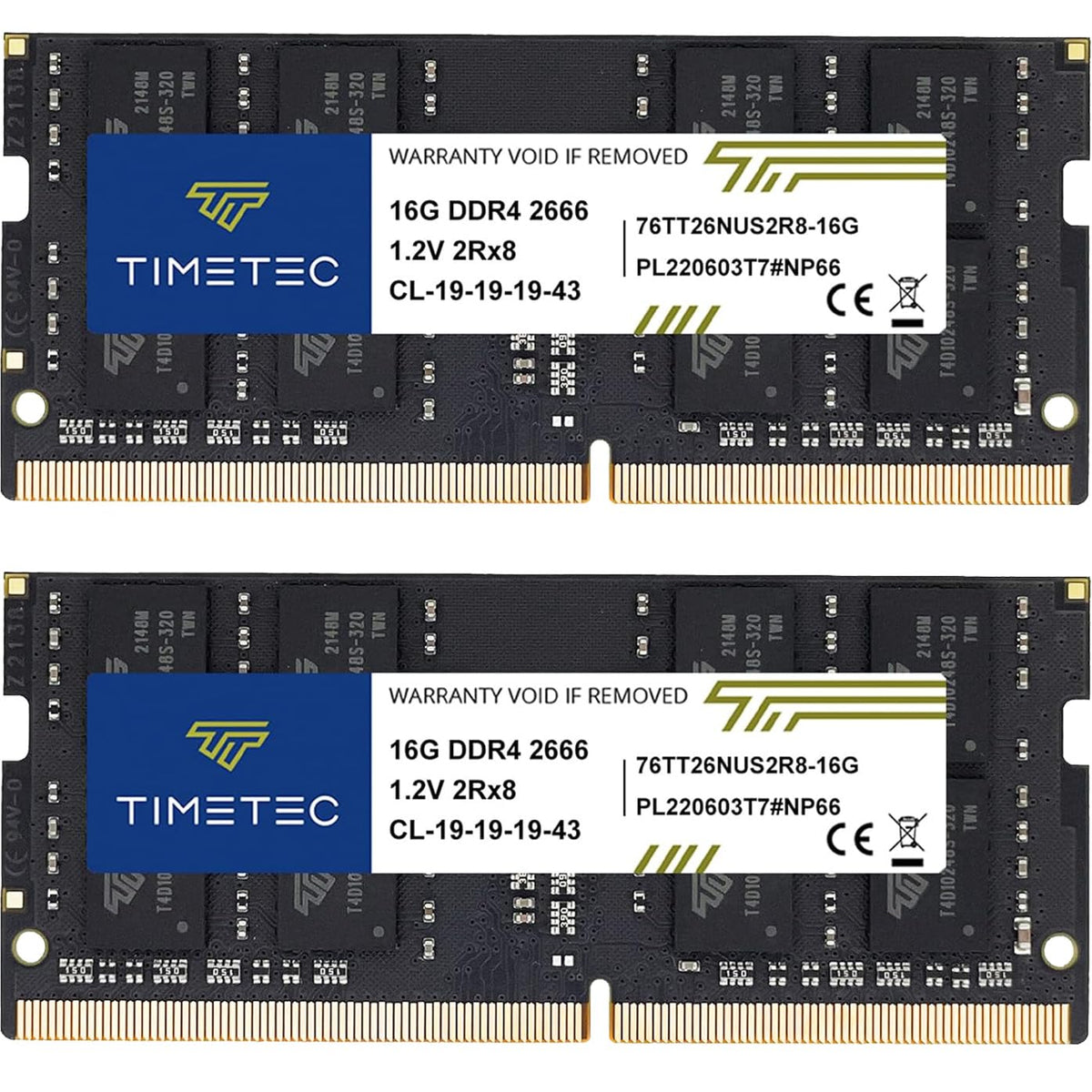 Timetec Elite 32GB KIT (2x16GB) DDR4 2666MHz (PC4-2666V) PC4-21300 SODIMM Laptop RAM – 260-Pin 1.2V CL19 Non-ECC Unbuffered Memory Module for Laptop, Notebook, Mini PC, All-in-One