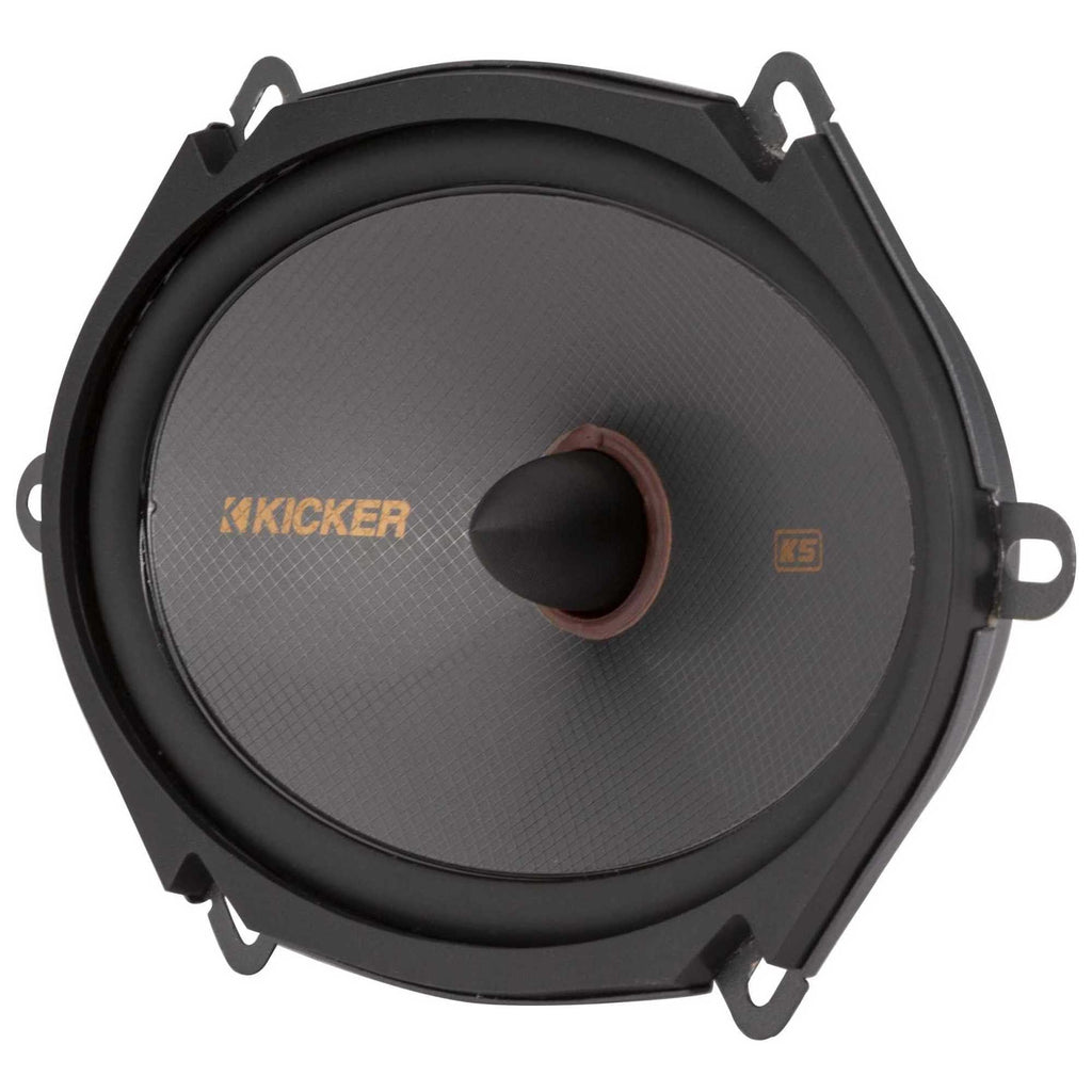 KICKER 51KSS6804 Component Speaker System, 2-Way Design, Two - 6" x 8" Woofers, Two - 1" Tweeters, Two - External 12dB Crossovers, 125 Watts RMS, 250 Watts Peak (Renewed)