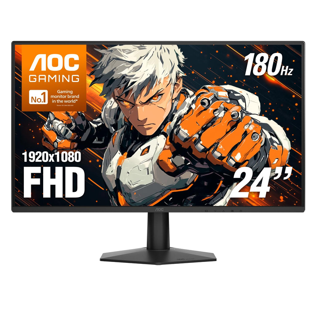AOC 24 Inch Gaming Monitor FHD 180Hz Fast IPS 0.5ms HDR, 24G51F2