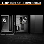 be quiet! Light Base 500 LX Black PC Case, Fully Windowed Front and Side