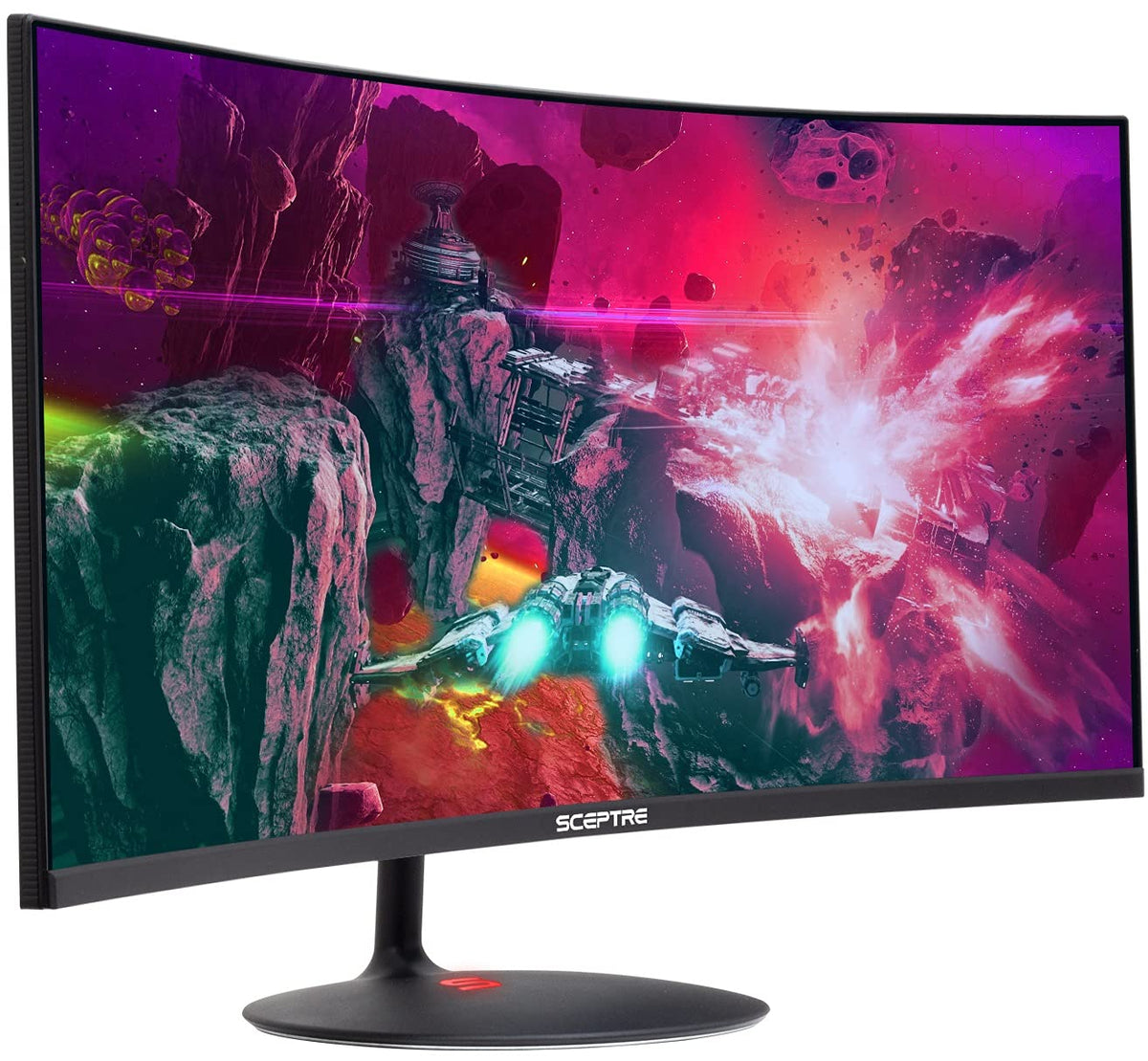 Sceptre 34-inch Curved UltraWide 21: 9 Creative LED Monitor 2560x1080 Frameless HDMI DisplayPort Up to 100Hz, Machine Black 2020 (C345W-2560UN)