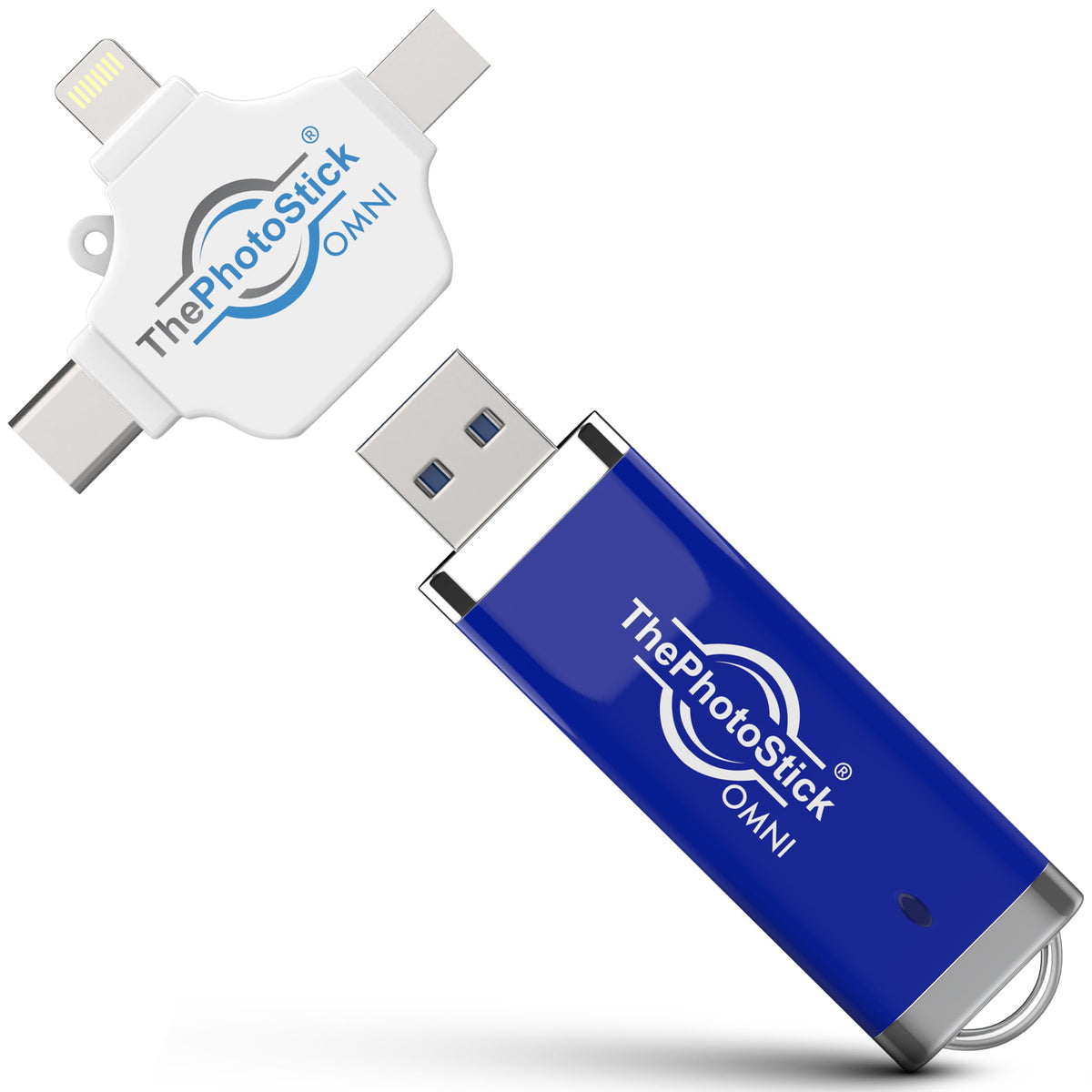 ThePhotoStick® Omni 256GB Photo Backup for iPhone, Android and Computers