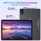 11 Inch-Android 16 Tablet 2026 Latest Update 16GB RAM 128GB ROM 1TB Expandion 5G WiFi Cellular 21MP Dual Camera Octa-core MTK8786.Gemini AI 2.0.Tablets with Keyboard,Mouse,protective film,Case-Gray