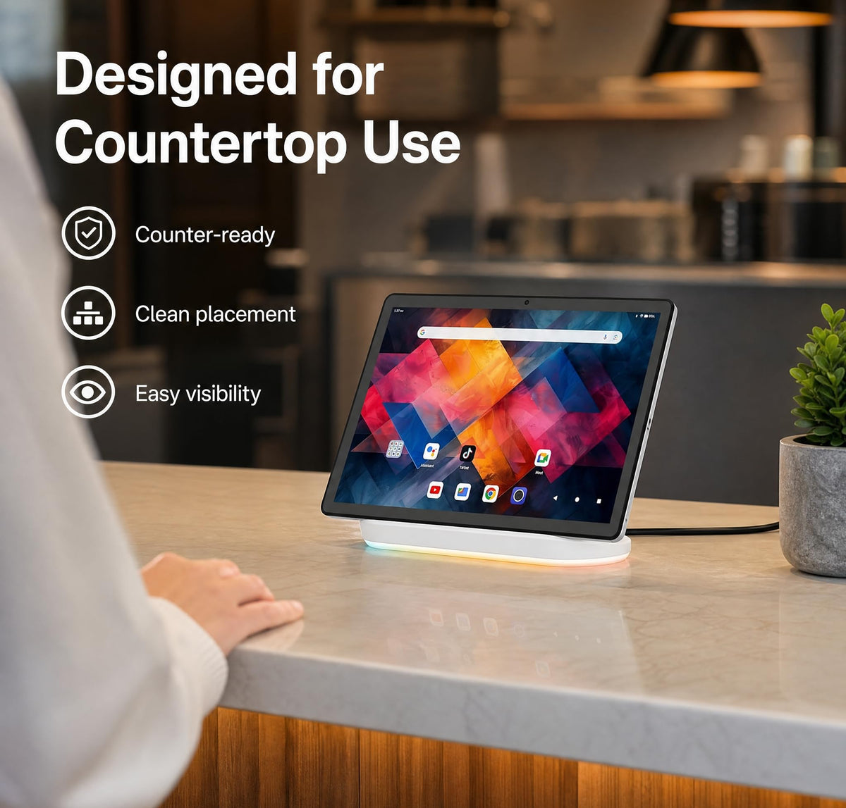 Android 15 Tablet with Dock, 10.1 inch,14GB+64GB+1TB Expand