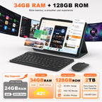 11 inch Tablet Android 16, 34GB RAM 128GB ROM 2TB Expansion, 8000mAh, Blue