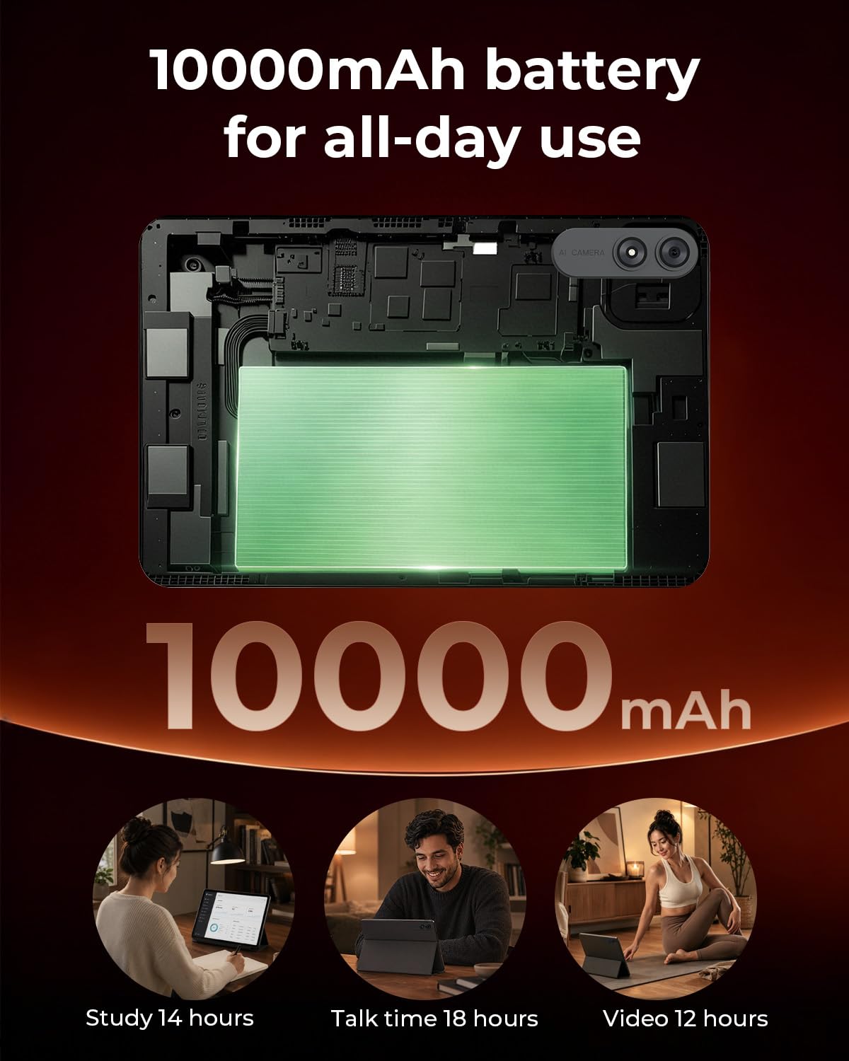 HNVHNV 13.4 inch Android 16 Tablet with Gemini AI, T7300 Octa-Core