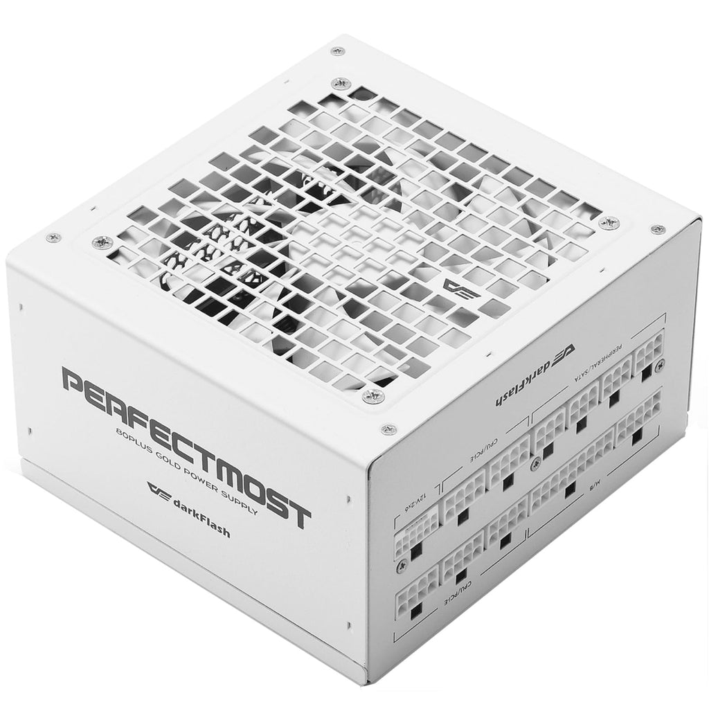 darkFlash PMT1250 Fully Modular Power Supply ATX 3.1& PCIe 5.1 Ready, 12VHPWR Cable Included, 100% Japanese 105°C Capacitors, 80 Plus Gold Gaming PSU, Compact 150mm Size, 5 Year Warranty(Black)