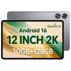 12 Inch Android 16 Tablet, 2K Display, 30GB RAM, 128GB Storage Expandable