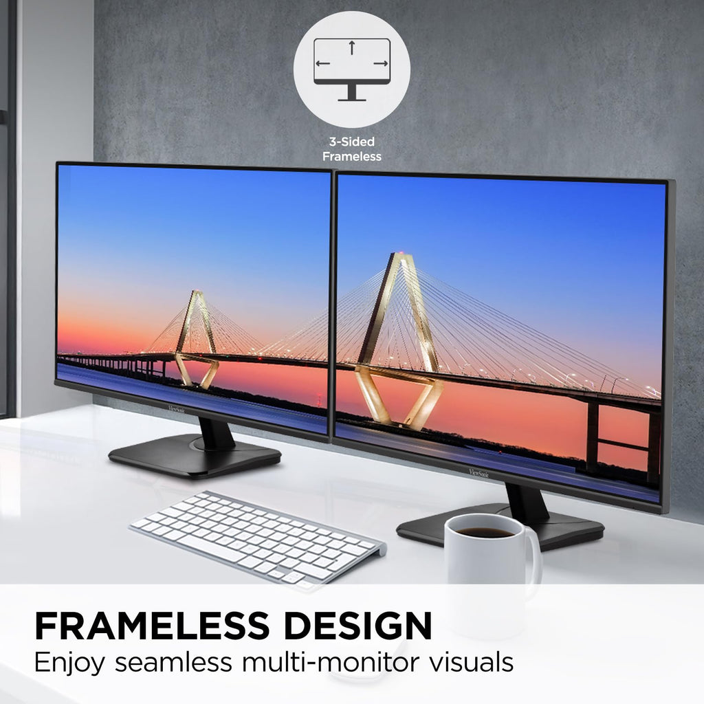 ViewSonic VA2756A-MHD 27 Inch Full HD Computer Monitor, IPS 120Hz Display
