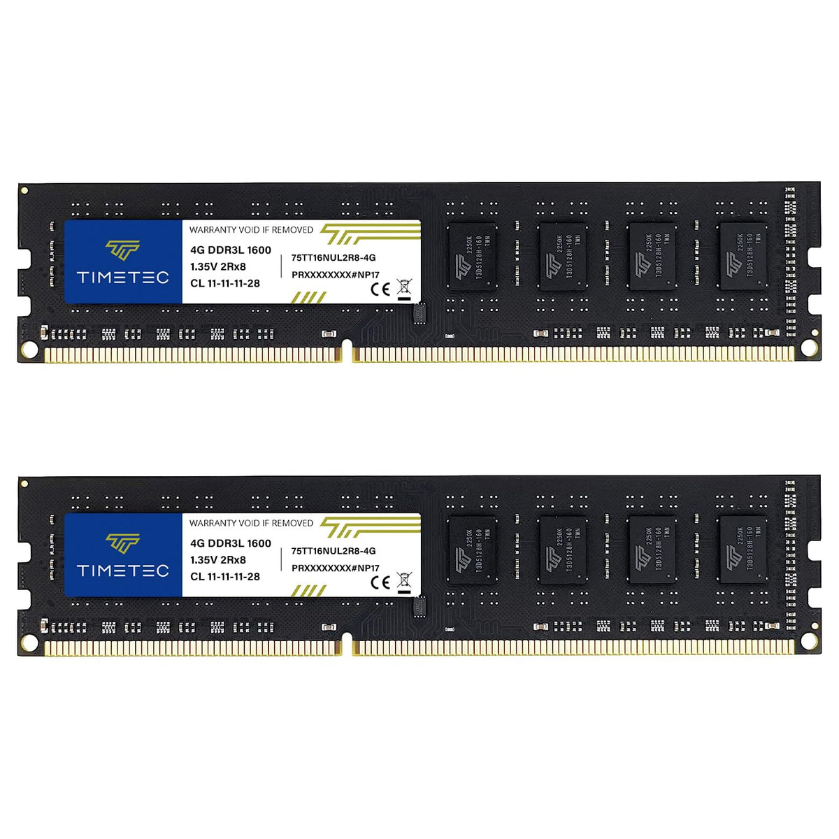Timetec 80GB KIT(10x8GB) DDR3 1600MHz (DDR3-1600) PC3-12800 (PC3-12800U) Non-ECC Unbuffered 1.5V CL11 2Rx8 Dual Rank 240 Pin UDIMM Desktop PC Computer Memory RAM(SDRAM) Module Upgrade