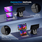 Laptop Screen Extender, 15.6" Fhd Portable Monitor With Dual Stands