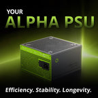 Geometric Future Alpha 1000W Fully Modular ATX 3.1 Power Supply, 80 Plus Platinum, Native 12V-2x6, 100% Japanese Electrolytic Capacitors, Green
