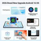 Tablet 12 Inch, Android 16 Tablet, 2K IPS, 30GB RAM + 128GB, 1TB Expandable
