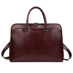 Blofinche Laptop Messenger shoulder bag: Genuine Leather work Briefcase 13.3 15.6 inch designer Satchel handbag
