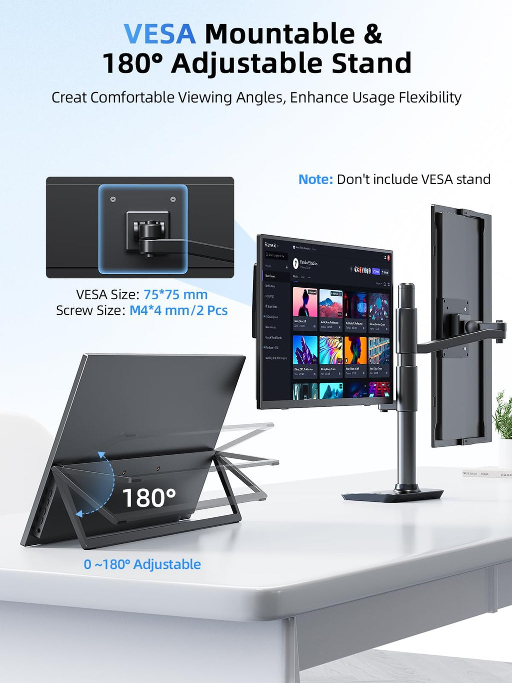 UPERFECT Portable Monitor Touchscreen 15.6 Inch 125% sRGB Travel Monitor