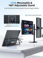 UPERFECT Portable Monitor Touchscreen 15.6 Inch 125% sRGB Travel Monitor