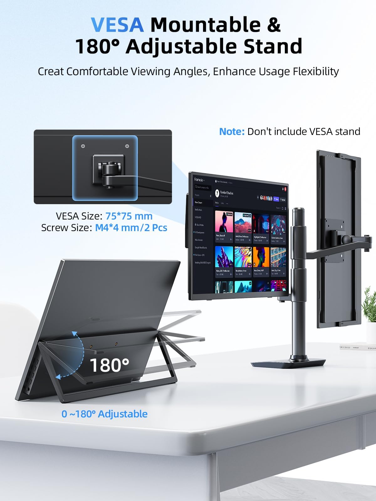 UPERFECT Portable Monitor Touchscreen 15.6 Inch 125% sRGB Travel Monitor