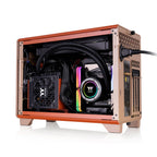 Thermaltake TR100 SFF Chassis; mITX Support; 18.9 Liters; PCIe 4.0 Riser Cable Included; 360mm GPU Clearance; 280mm Radiator Support; Removable PCIe Bracket; Gravel Sand; CA-11A-00SGNN-00