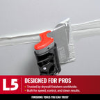 LEVEL5 Drywall Skimming Blade Set | 10, 16 & 24 Inch Skimming Blades, 37-63 Inch Extension Handle | Aluminum Body & Stainless Steel Blade | For Smoothing Walls and Ceilings | 5-440