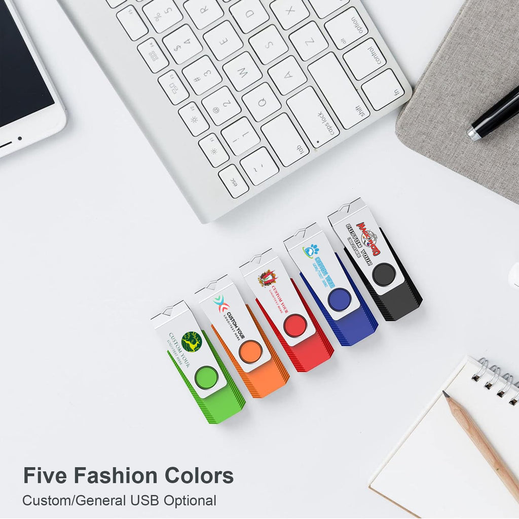 4GB Flash Drive 50 Pack, Wooolken USB 2.0 Thumb Drives Memory Stick