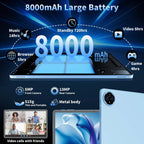Android 15 Tablet with Keyboard - 11 inch Tablet with 24GB+256GB+2TB Expand
