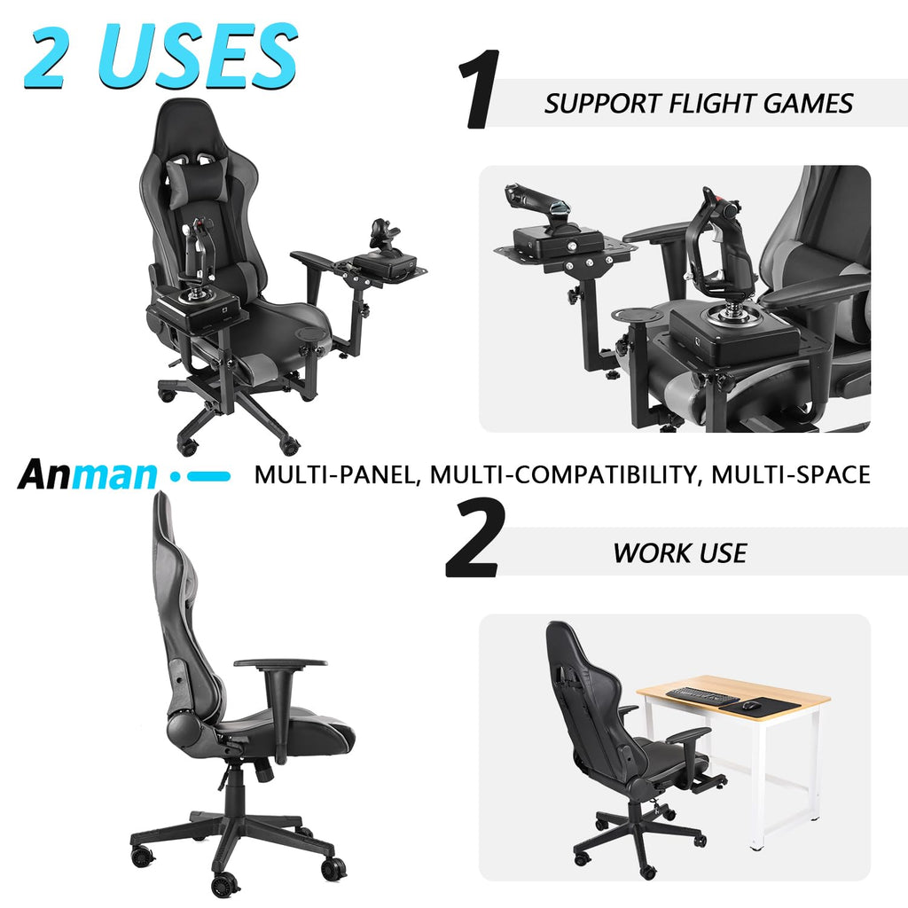 Removable Flight Simulator Cockpit with Racing Seat Compatible with Logitech G25 G27 G920 G923,for Thrustmaster T300RS TX A10C Metal Warthog Gear,for Fanatec,Detachable Simulation Stand