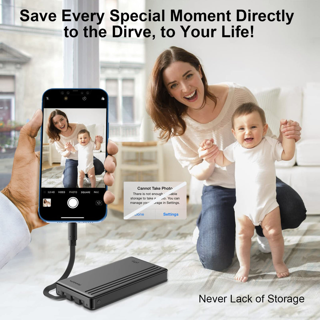 2TB External Hard Drive for iPhone & iPad,MacBook,Windows Computer,USB C Android Phones:Photo Stick USB Flash Drive for iPhone 17/16/ 15/14/13/12 to Backup Photo| Video | Music| File(MFi Certified)